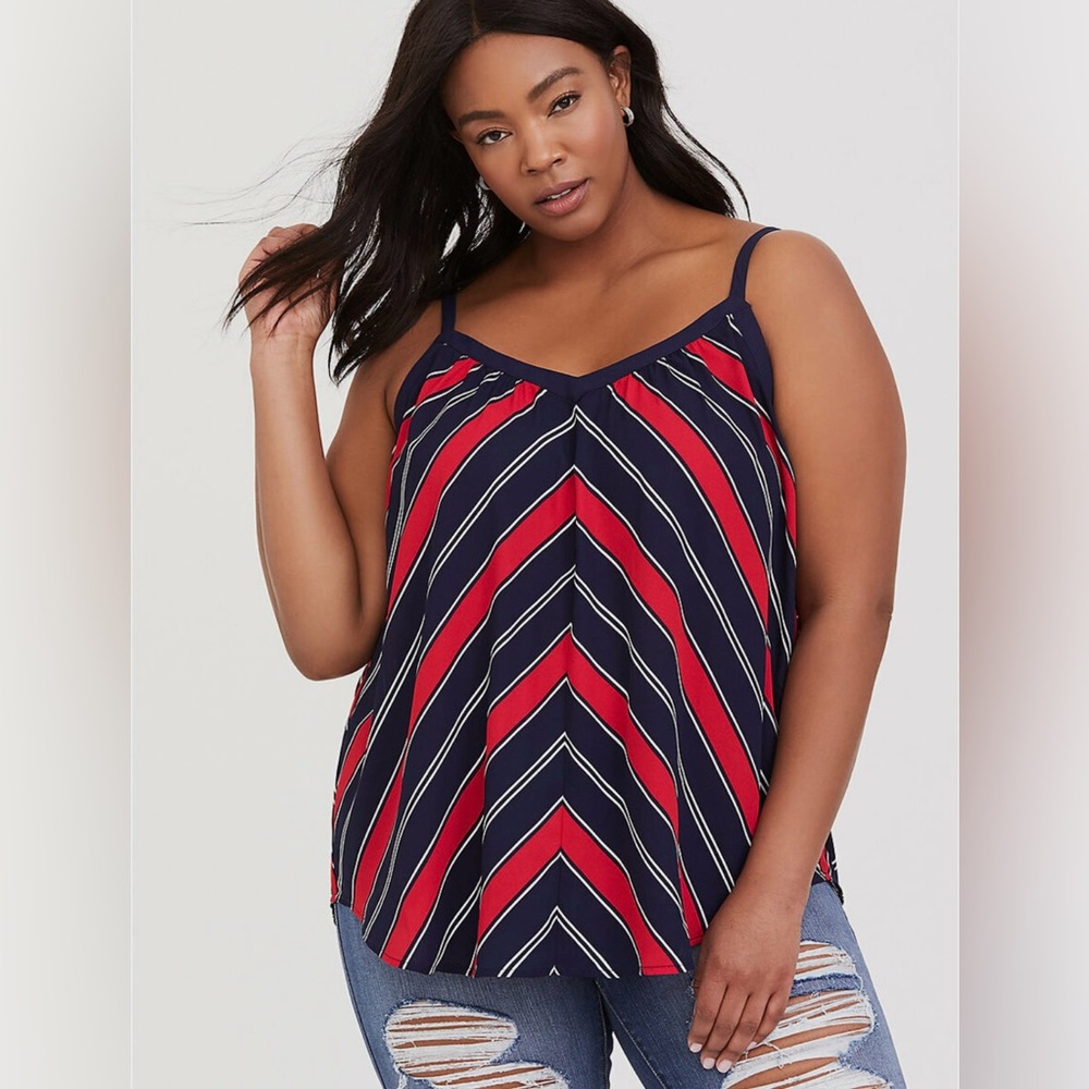 Torrid Women’s Plus Size 2 (2X) Strappy Chevron Stripe Tank Top – EUC